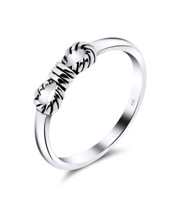 Bow Rope Silver Ring NSR-813